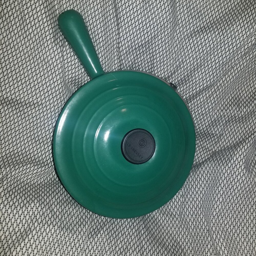 Le Creuset Saucepan & Lid 20cm RARE GREEN 2.5 quarts Cast Iron Pot Pre Owned